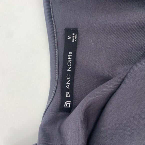 BLANC NOIR Side Medium Lace Up Romper Sleeveless Charcoal Gray Modal - Picture 14 of 16